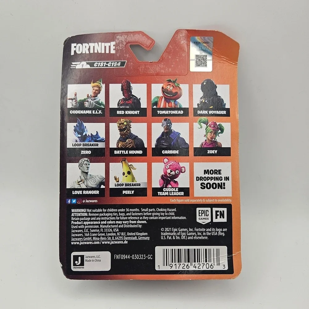 Fortnite Legendary Micro Series Lot of 4 Red Knight Zoey Love Ranger Spitfire